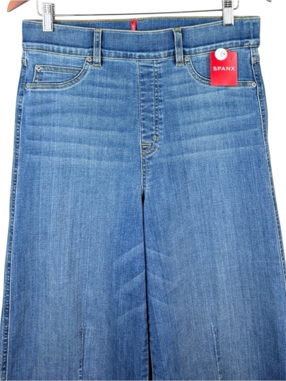 Spanx Wide Leg Jeans  High Rise Shaping‎ Denim L - Picture 6 of 9